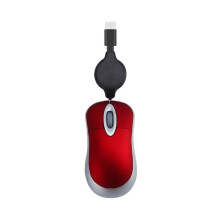Mini USB C cu fir Mouse retractabil cablu Mouse mic pentru copii de 3-8 ani 1000DPI Mouse optic de călătorie