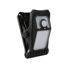 Tryme 118-LED Solar Motion Sensor Light with Clip, 3 Color Temperatures, USB Rechargeable – Compatible with Outdoor Pathway, Garden, Entryway