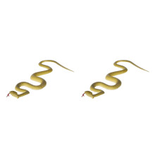 2Pcs Lifelike Yellow Rubber Snake Props for Scary Party Decorations