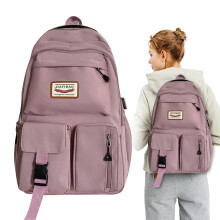 Rucsac de școală pentru adolescenți, ușor - Rucsac negru pentru laptop de 14" pentru facultate/călătorii