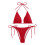 Woman's Removable Padding Triangle Swimsuit Top Crinkle Waves 1