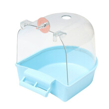 Hangable Bird Bath Tub for Parakeets Bird Cage Bathing Box Clear Shower Room for Small Bird Birdcage Decors