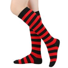Women's Striped Knee Highs Socks Halloween Cosplay Stockings Athletic Boot Socks Christmas Party Gifts