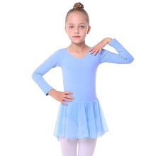 Girls Long Sleeve Ballet Dress Dance Leotard Tutu Outfits Sets For Toddler Kids Performance Practice Soft Stretchy Comfortable Fashionable 3-4Y