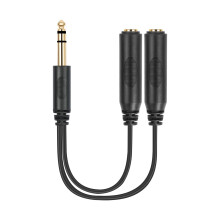 1/4 Splitter Cable,1/4inch Stereo Splitter Y Cable Stereo Sound Splitter for Amplifiers Microphones Clear Signals
