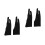 6Pcs Practical Black Two-Finger Painting Gloves for Digital Drawing 1