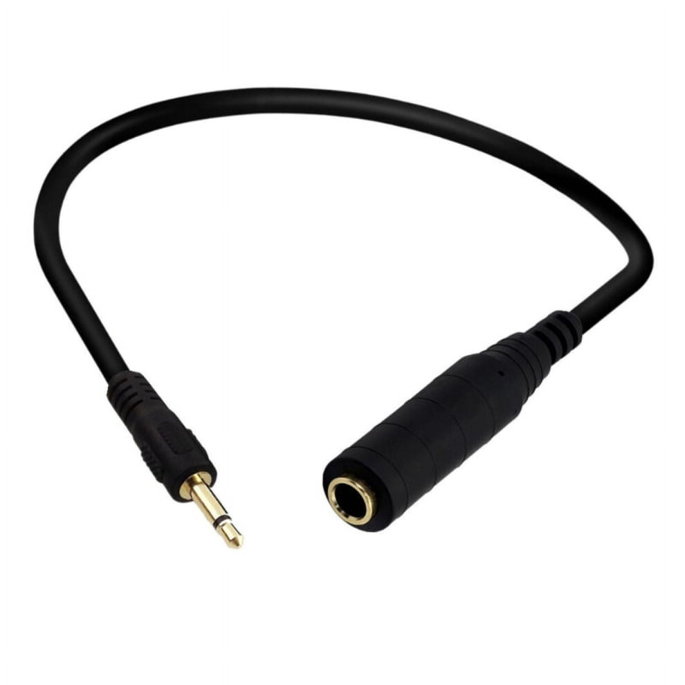 6.35Mm 1/4" Female To 3.5Mm 1/8"Male Plug Mono/Stereo Audio Extension Cable High Quality Sound Mono/Stereo Cord 0.3M 9327961700444
