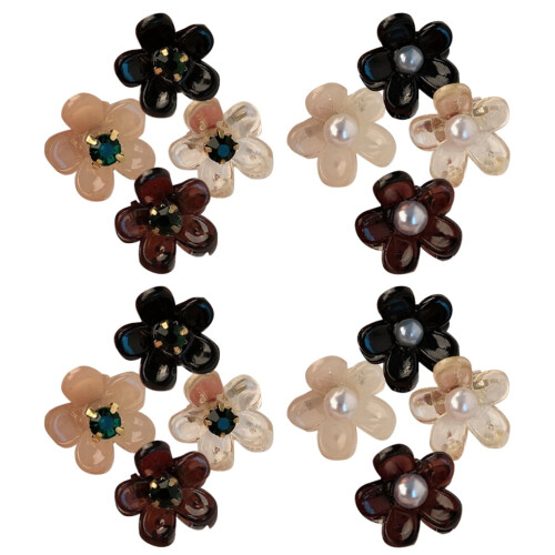 Ensemble de 16 pinces à cheveux en forme de fleur