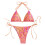 Women's Plus Size Leopard Print Halter Bikini Top Tie Backless String Bathing Suit Swim Tops 1