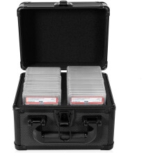 Graded card box - Aluminum alloy graded card storage box compatible with 100 card boards - sports trading card box