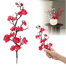 1pc Hot Pink Plum Blossom Cake Topper – Floral Dessert Pick for Birthday, Wedding & Holiday Parties