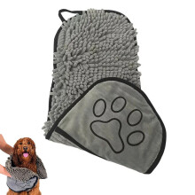 Microfiber Dog Bath Towel – Super Absorbent, Quick-Dry, Hand Pockets, Soft & Durable, Machine Washable, Compatible with All Dog Sizes