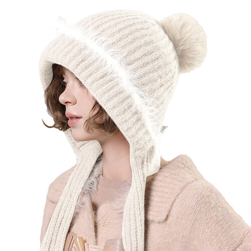 Set da donna composto da cappello e sciarpa in maglia (modello pullover)