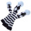 Golf Driver Headcover White Knitted Fabric 3 Pcs 1
