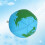 1Pc Soft Elastic Inflatable Ball with Nylon Cloth for Outdoor Exercise 1