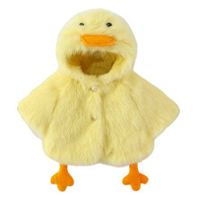AWZXDE Baby Boys Girls Winter Hooded Cape Coat Soft Warm Outerwear For Toddler With Cartoon Design baby coat Yellow,6-12 Months