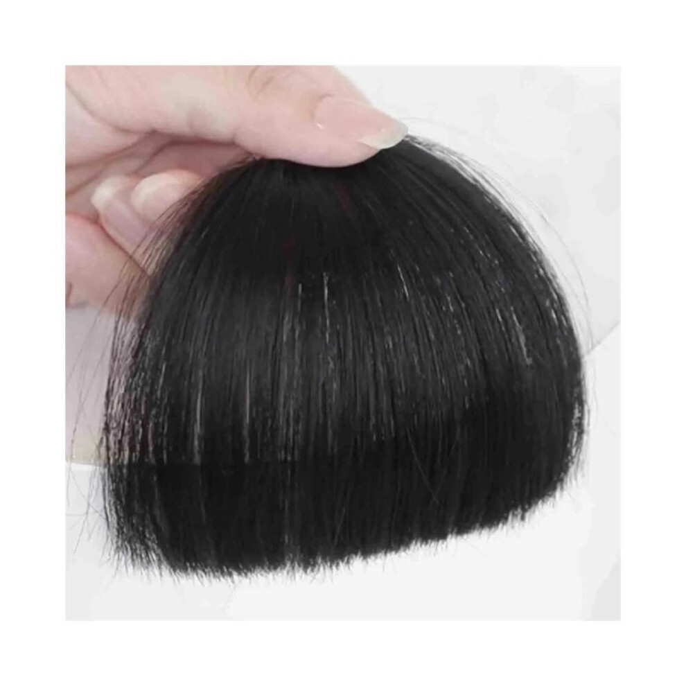 Unisex Clip-In Bangs Hairpiece For Women 100% Human Straight Hair Toppers For Daily Wear
