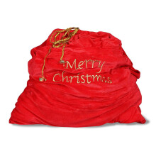 Julemandens gavepose rød polyester 89x75cm