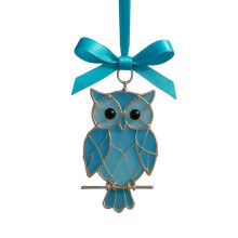 Holiday 2D Acrylic Hanging Ornaments - Blue & Light-Up Scene Decor for Christmas Tree(1pcs,3.94in)