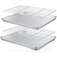 Stainless Steel Cooling & Baking Racks Set of 4 – Compatible with standard ovens and sheet pans