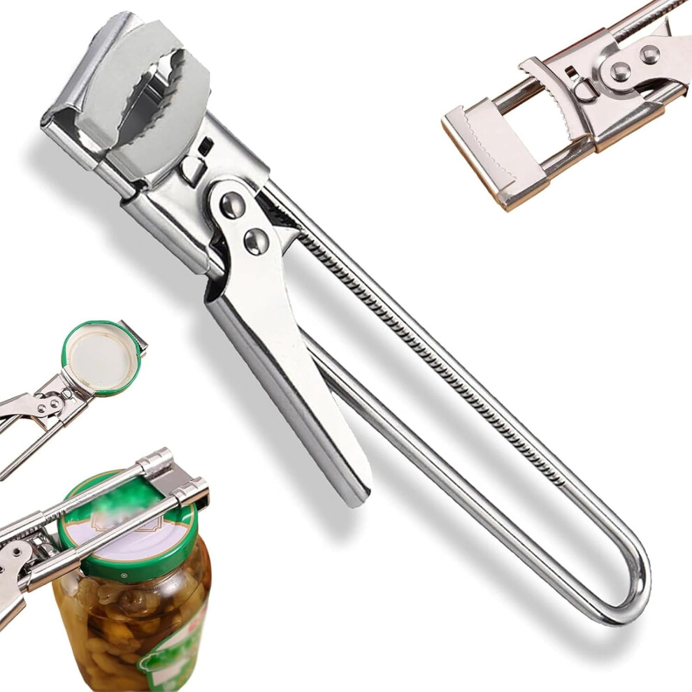 Adjustable Stainless Steel Jar Opener â Gripper for Seniors & Weak Hands, Compatible with Various Lids