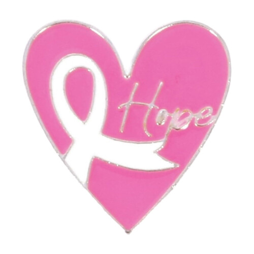 Broche de aleación con cinta rosa – 1 unidad