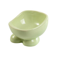 Ceramic Elevated Cat Bowls, 15 Tilted, Anti-Vomiting & Whisker-Fatigue Prevention for Cats & Small Dogs