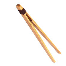 Classic Bamboo Toast Tongs, 7", compatible with toaster, bread, fruits, cheese, bacon, muffins, pickles