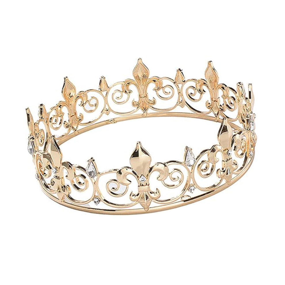 Unisex Men Hair Hoop Crowns Proms Dress Up For King Birthday Headband Photo Props Elegant Costume Headwear