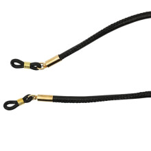 74cm Eyeglasses Sunglass Rope Anti-slip PU Leather Spectacle String Holder - BlackA