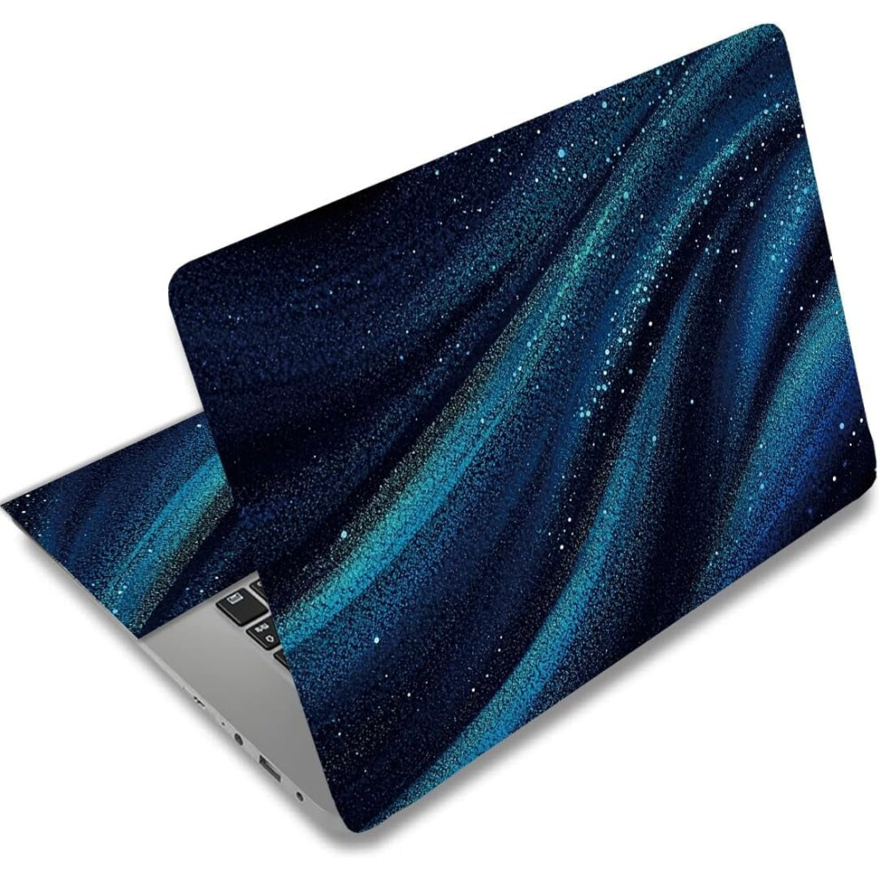 Laptop Skin Sticker, Waterproof & Reusable Vinyl Decal Compatible With 12-15.6" Laptops Â Dreamy Quicksand Marine Blue 9313598180919