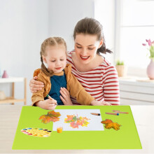 Waterproof Silicone Mat – Non-slip, Food-Safe, Cleanable, with Raised Edges for Kitchen, Desk & Art Projects