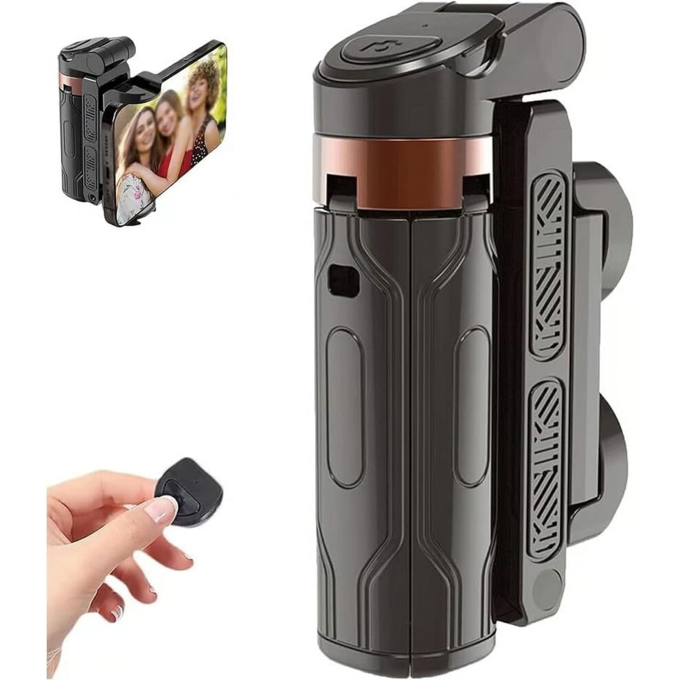 Mini Selfie Stick Tripod, 360 Rotating 4-Legged Stand, Bluetooth Remote, Universal Compact Vlogging Grip, 116G Â Compatible With Iphone & Android 9496895216052