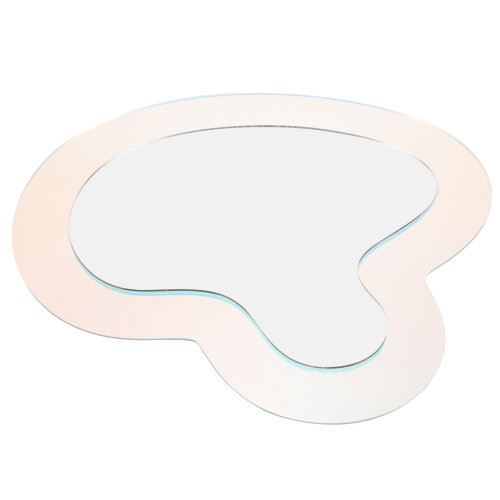 Waterproof Wall Mounted Vanity Mirror Sky Blue Acrylic Decorative Use 1Pack