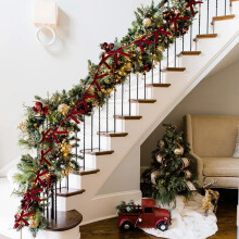Christmas Velvet Bow – 78.74" Hanging Ribbon for Tree, Fireplace, Door & Holiday Decor, Multicolor