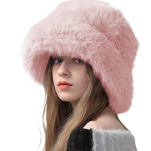 Set da donna composto da cappello e sciarpa in maglia, colore rosa.