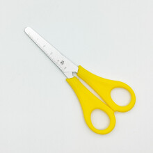 PPGEJGEK Student Ruler & Scissors Set, 6 Colors, Safety Round Tips, Plastic Handle, Stainless Steel Blades, PVC Bag – Compatible with School Use