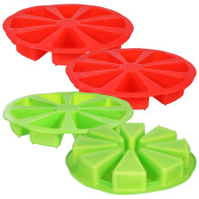 4Pcs Silicone Cake Tray Triangle Shape Portion Nonstick Baking