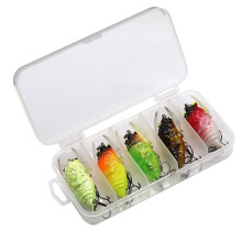 5 phíosa baoite feithidí trealamh iascaireachta cicada crankbait meall iascaireachta baoite saorga baoite crua 4.5cm6g