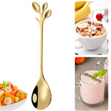 Ensemble de vaisselle, cuillères à café, petites cuillères en acier inoxydable pour desserts, yaourts et glaces, ensemble de couverts en acier