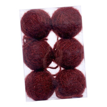 6 Pieces Christmas Ball Ornaments Christmas Tree Ornaments for Party Festive Red coffee