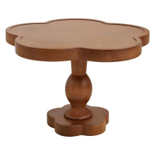 Rustic Round Wood Cake Stand, Brown Cupcake Pedestal, Dessert Display Riser – Vintage Wooden Holder Tray for Wedding, Birthday, Party & Home Decor