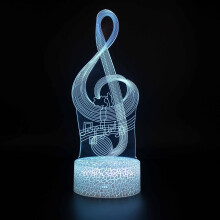 Lampa Mealltóireachta 3T, Solas Giúmar LED Athraitheach 7 nDath, Cumhachtaithe ag USB, Solas Oíche Aicrileach don Seomra Leapa/Deasc – Ag luí