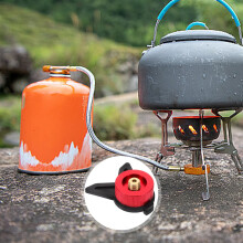 Raccord pour bouteille de gaz de camping avec design compact en laiton (1 pièce)