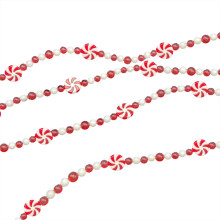 Couronne de bonbons à la menthe poivrée Xoxingysm, décoration suspendue, fausse décoration de bonbons en cristal, couronne de jardin, décoration