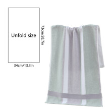 Gants de toilette double face 100 % coton (éponge + gaze), 33 x 71 cm, épais et allongés, doux et agréables pour la peau, pour la salle de bain