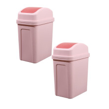 Lot de 2 seaux Ă poubelle Ă couvercle basculant, pratiques pour la cuisine ou le salon. Se retournent pour ranger divers objets. Dimensions : 34 x