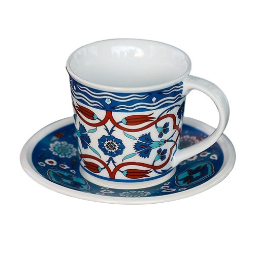 Χειροποίητο Κεραμικό Πιάτο Κύπελλο Καφέ Latte Art Vintage Latte Cup Όμορφη Κούπα Αρχική Western