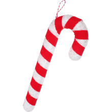 Red and White Foam Candy Cane Hanging Ornaments for Christmas Tree, Holiday Party, and Festive Home Decoration