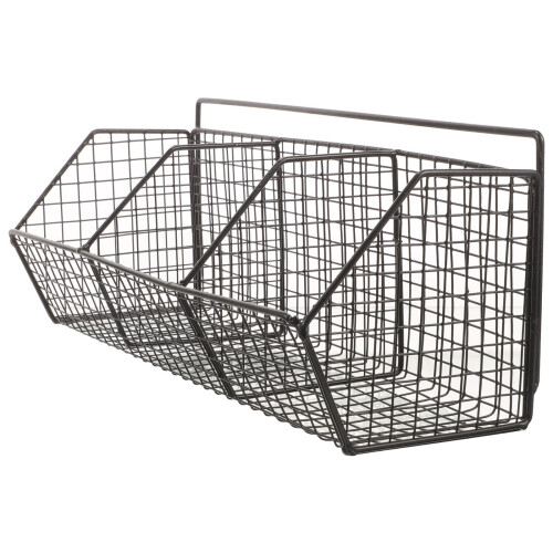 Black Metal Storage Shelf Wall Mounted for Kitchen Essentials